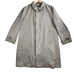 Vintage Harbor Master Coat Mens 44 Long Houndstooth John Weitz Lined USA 70s